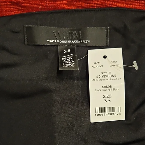 NWT White House Black Market Metallic Foil Print Midi Pencil Skirt XS - Picture 2 of 8